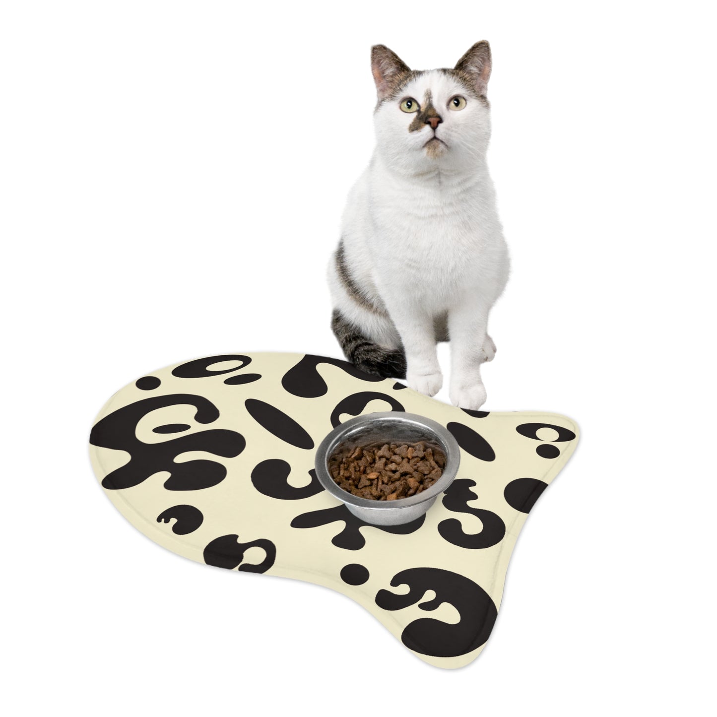 Pure Imagination Pet Feeding Mats (in Bone or Fish Shape) - Blank Page White