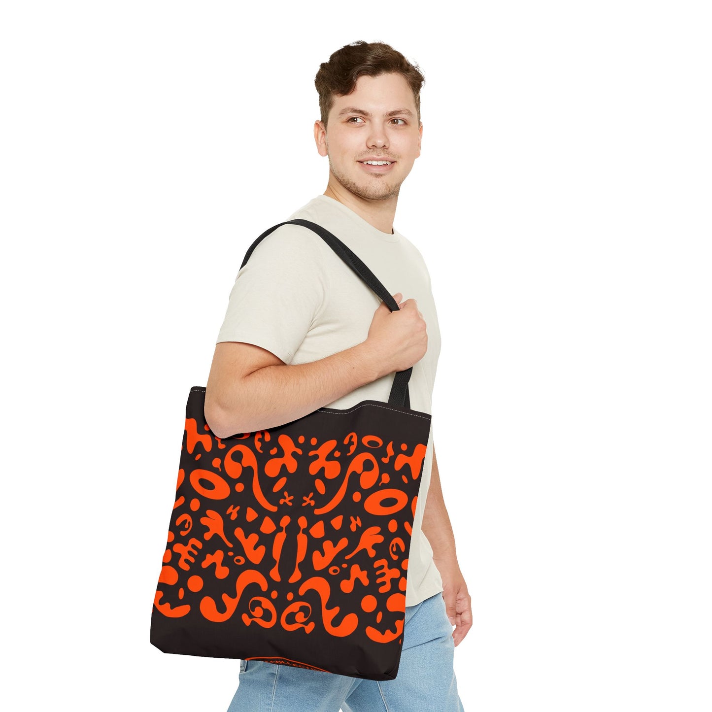 Mirror Work Colorful Tote Bag - Black Magic Woman