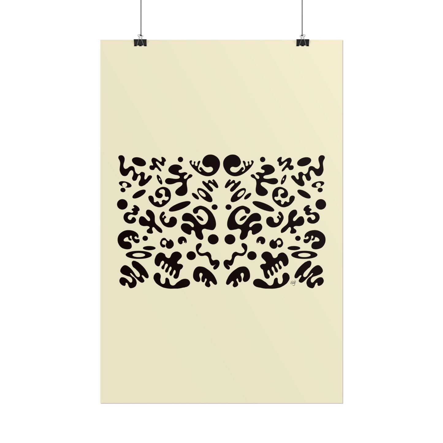 Mirror Work Rolled Poster (Portrait) - Blank Page