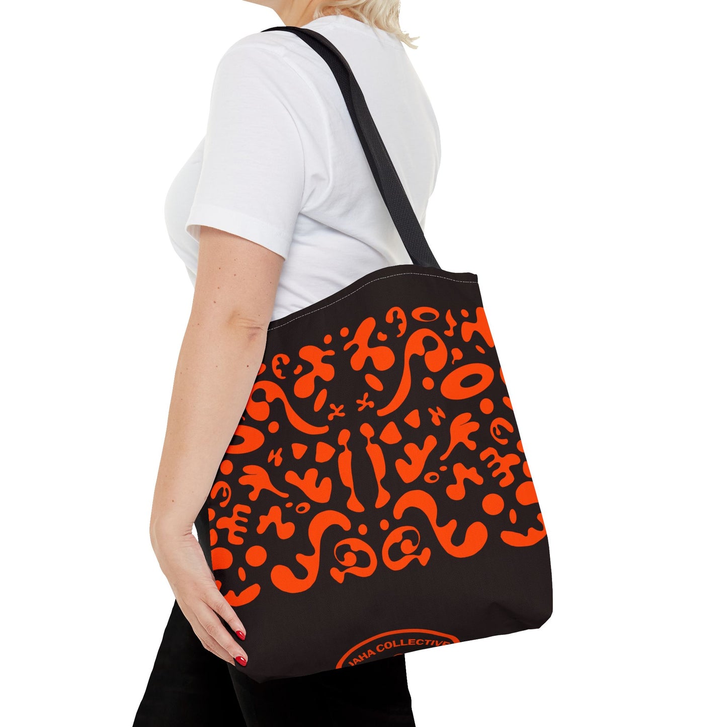 Mirror Work Colorful Tote Bag - Black Magic Woman