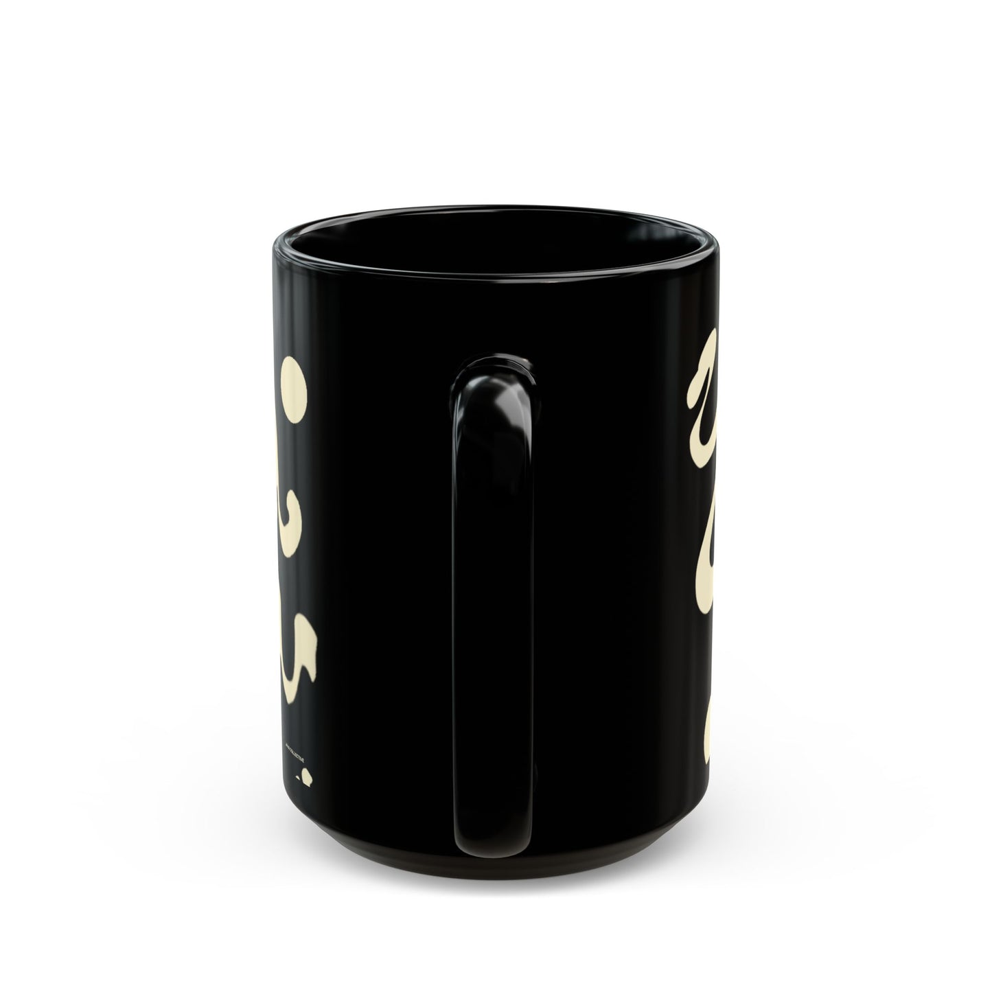 Nourish'd Black Glossy Mug