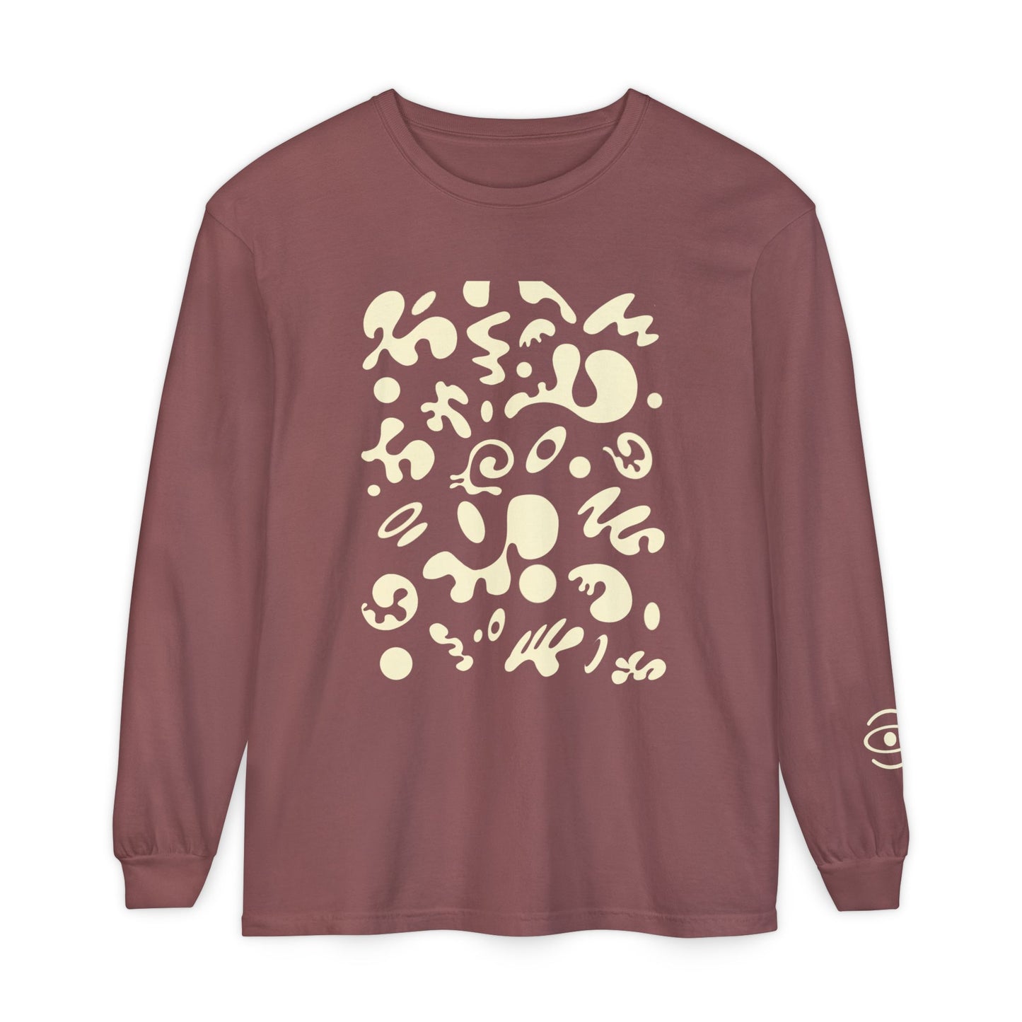 Pure Imagination Unisex Garment-Dyed Long Sleeve T-Shirt - Blank Page White Print