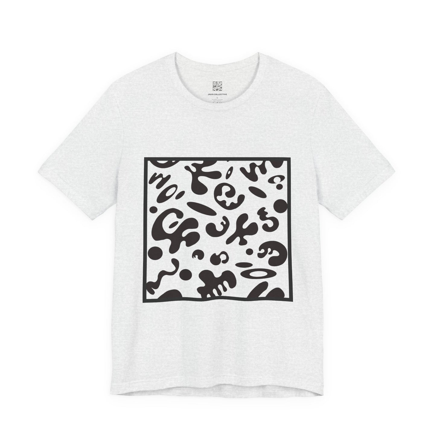 Adorn'd Unisex Jersey Short Sleeve Tee - Smoke Signal Black Print