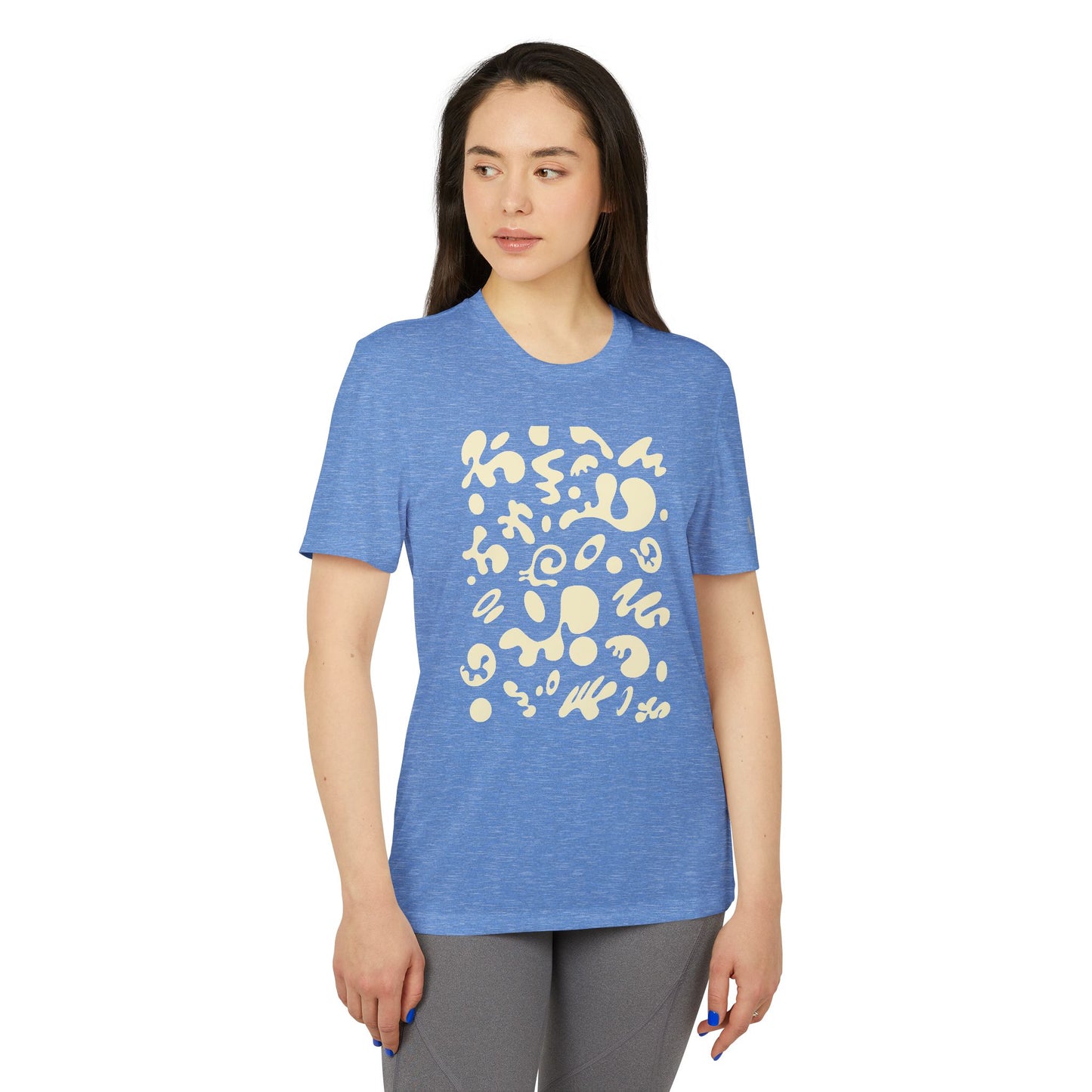 Pure Imagination Adidas Unisex Sport T-Shirt - Blank Page White