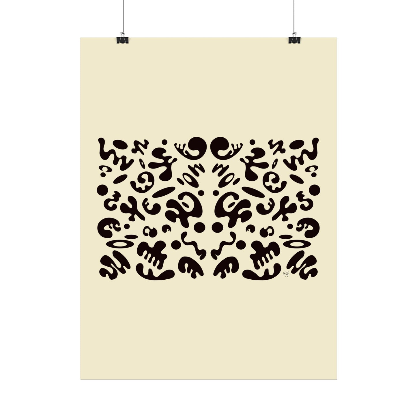 Mirror Work Rolled Poster (Portrait) - Blank Page