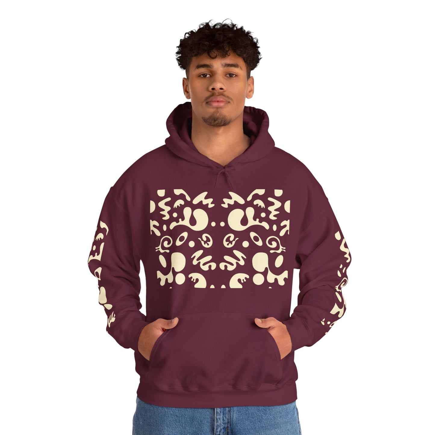 Mirror Work Unisex Heavy Blend™ Hooded Sweatshirt - Blank Page White Print