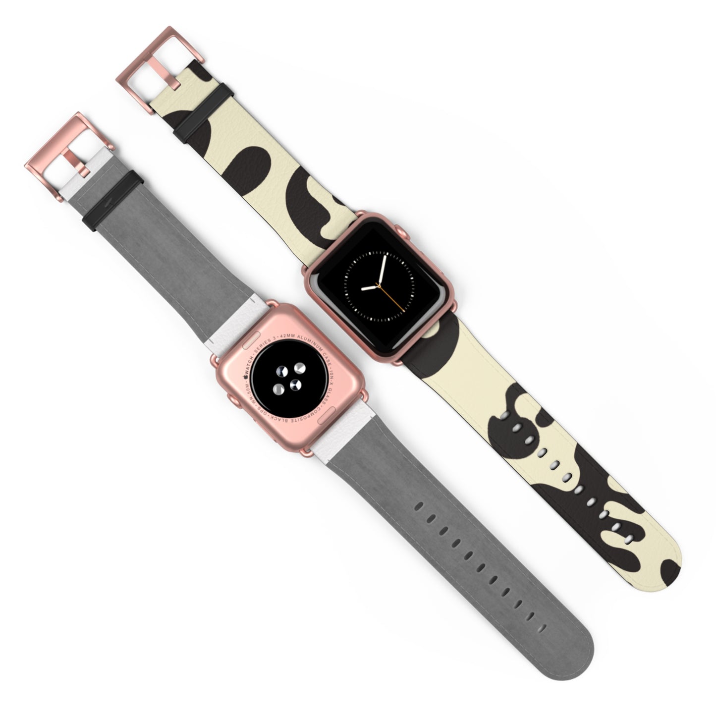 Pure Imagination Faux Leather Apple Watch Band - Blank Page White