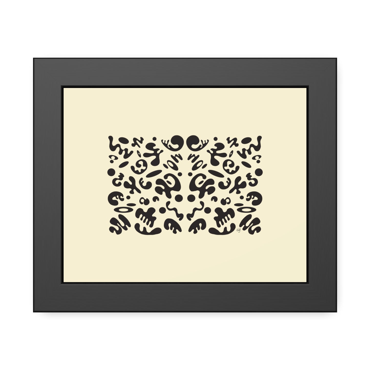 Mirror Work Framed Rolled Poster - Blank Page