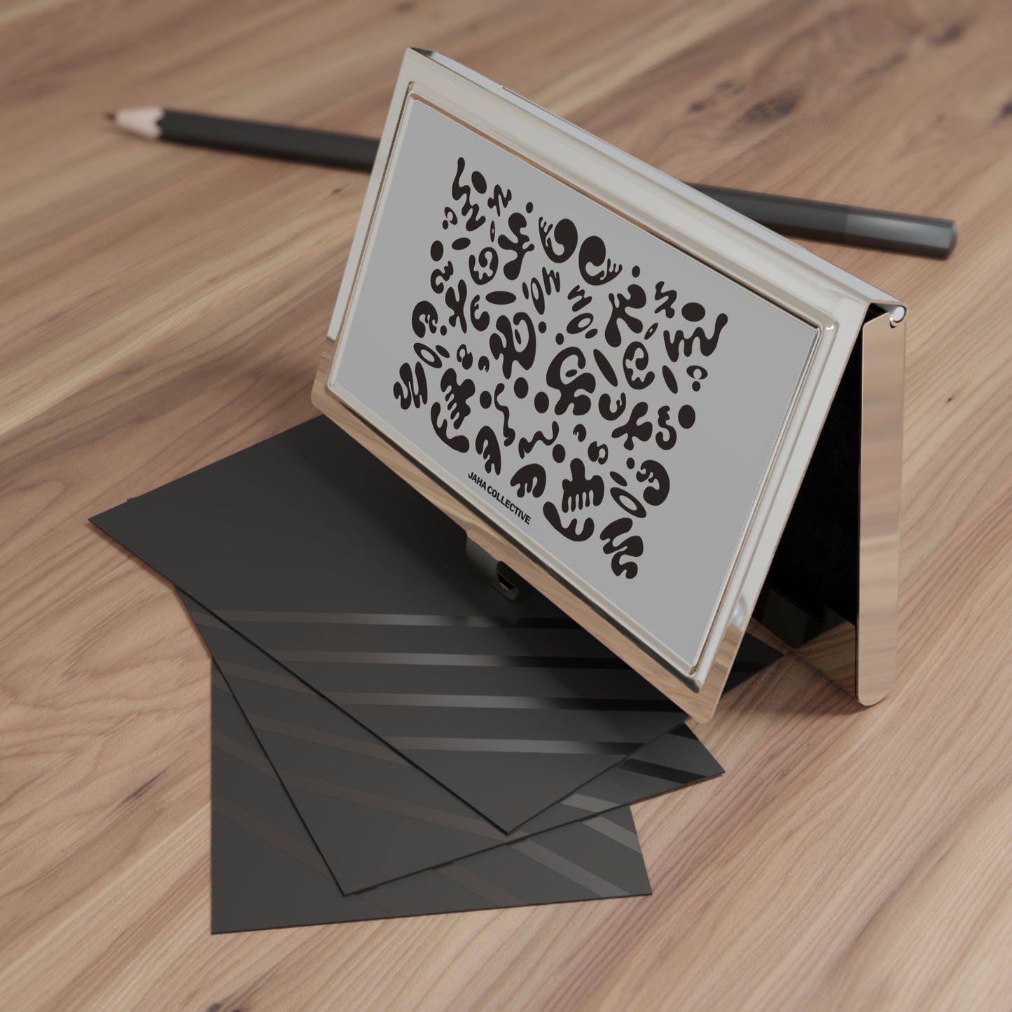 Mirror Work Business Card Holder