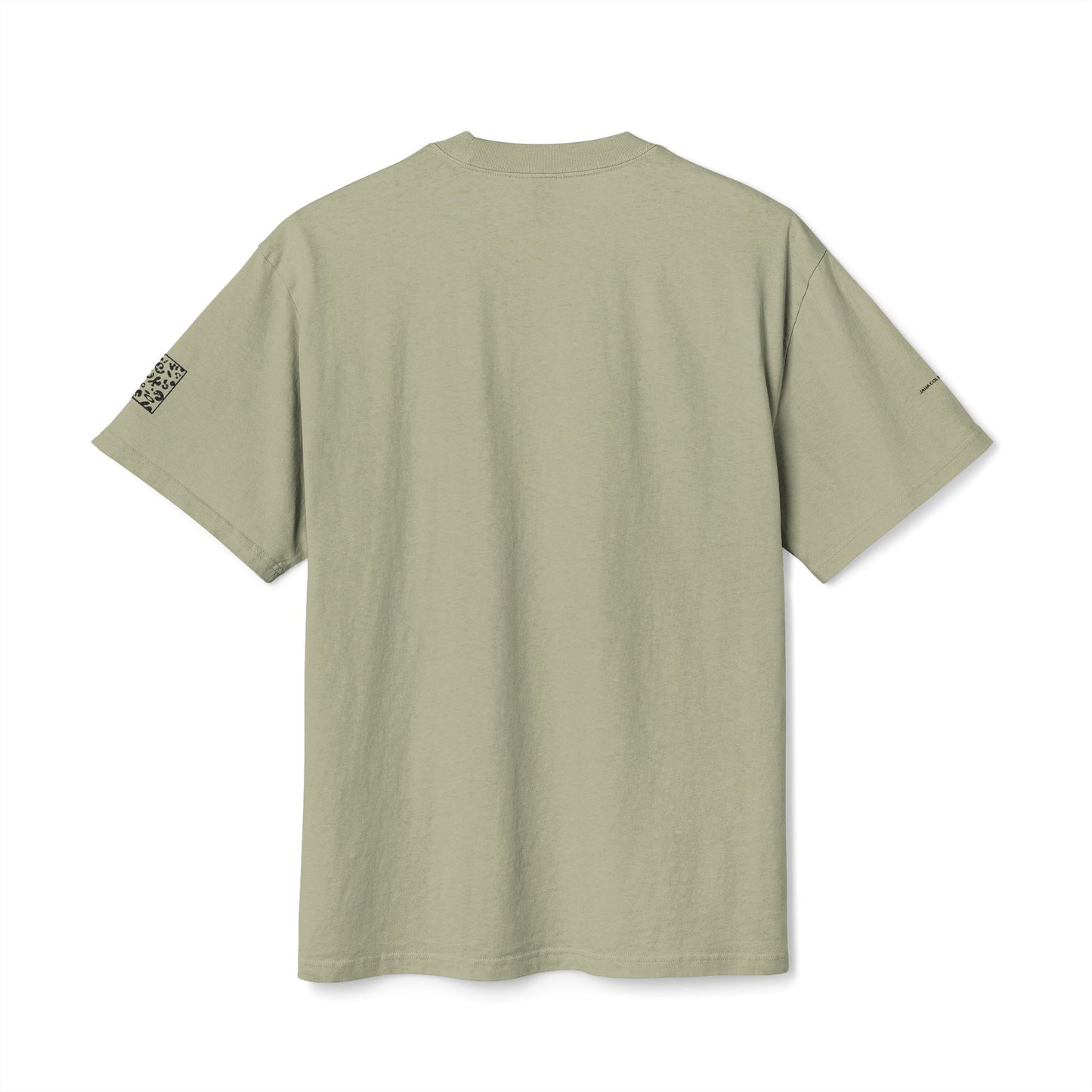 Adorn'd Minimalist Embroidered Unisex Heavy Faded Tee - Smoke Signal Black