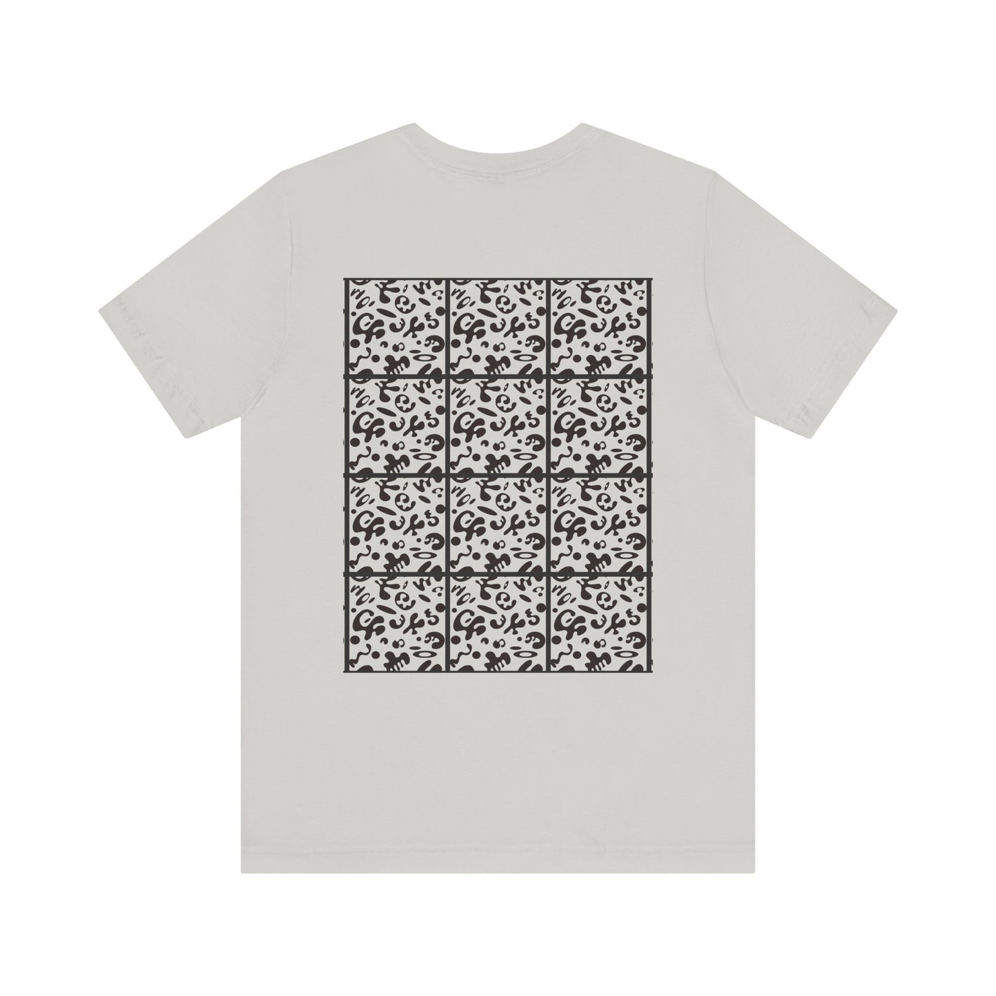 Adorn'd Unisex Jersey Short Sleeve Tee - Smoke Signal Black Print