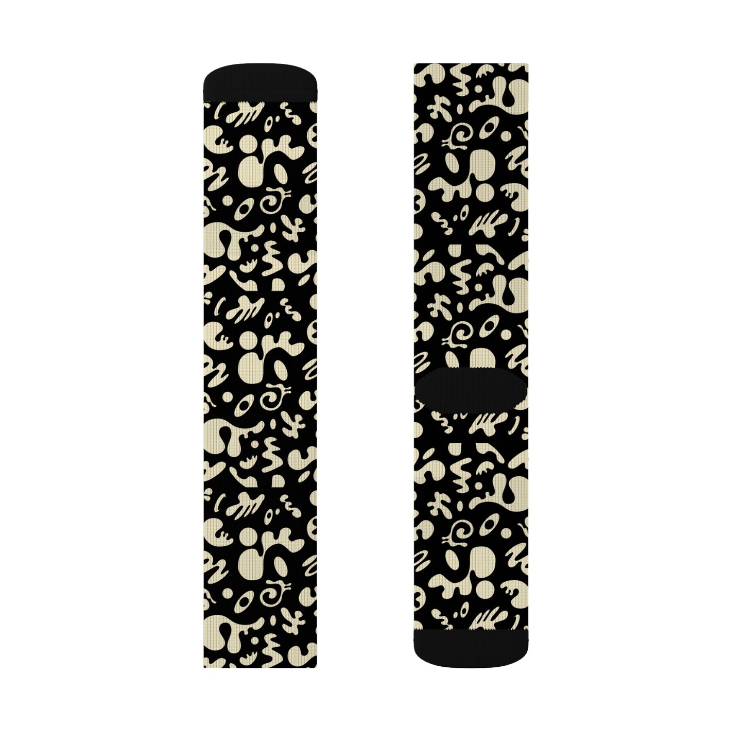 Adorn'd Print Socks - Smoke Signal Black