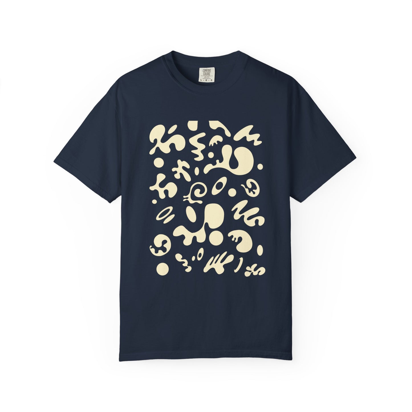 Pure Imagination Unisex Garment-Dyed T-Shirt (Cool Neutrals) - Blank Page White Print
