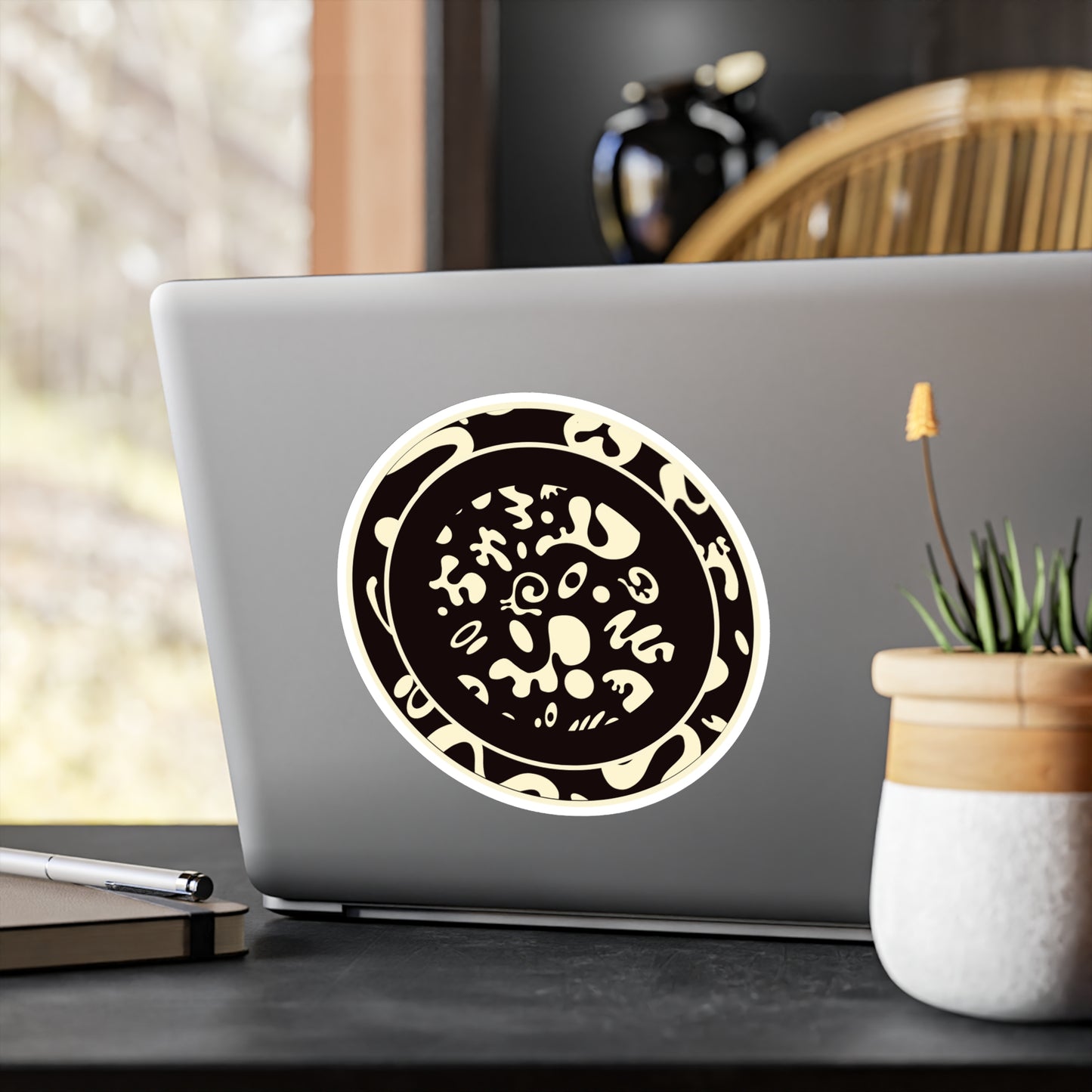 Adorn'd Kiss Cut Vinyl Decal - Smoke Signal Black