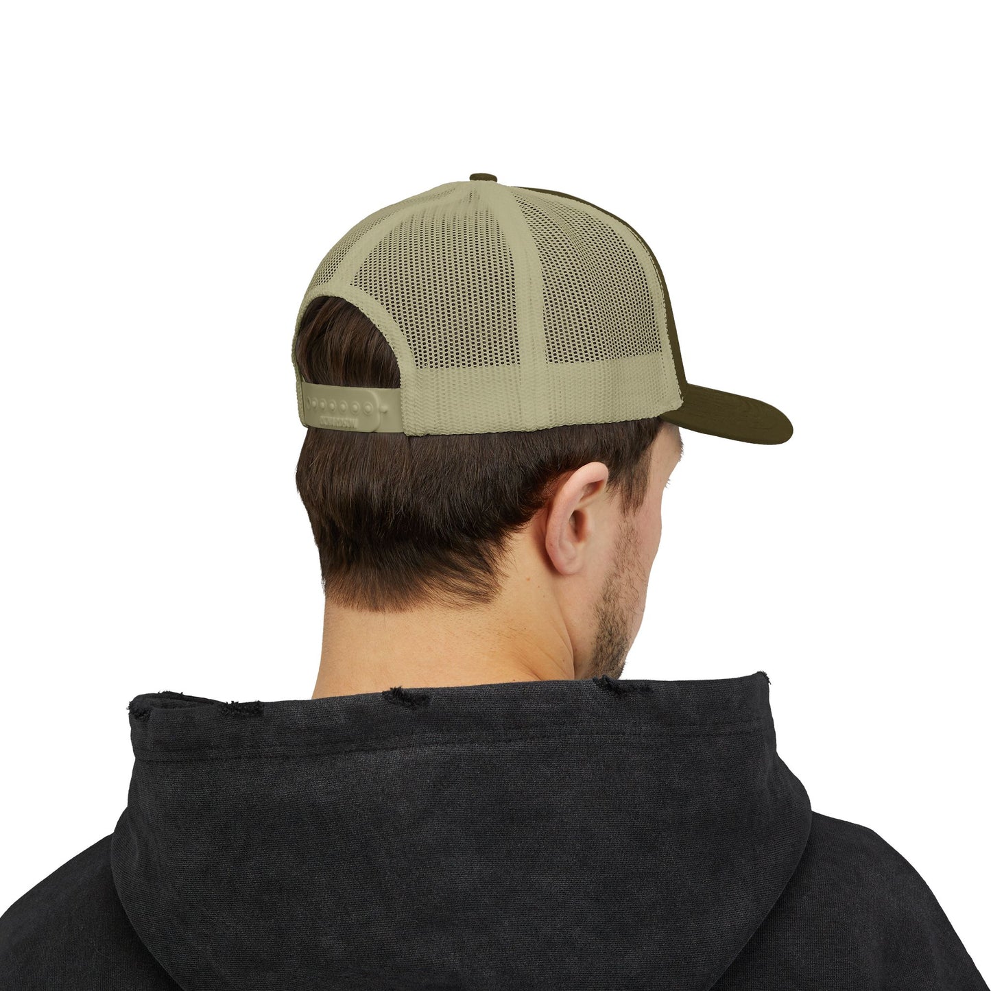Adorn'd Logo Embroidered Retro Trucker Hat - Smoke Signal Black