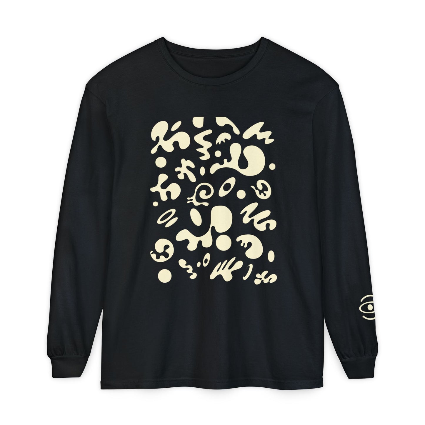 Pure Imagination Unisex Garment-Dyed Long Sleeve T-Shirt - Blank Page White Print