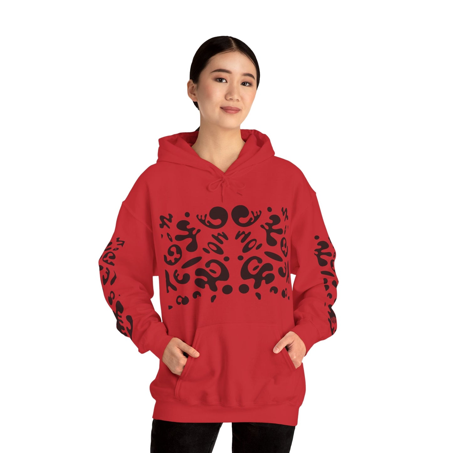 Mirror Work Unisex Heavy Blend™ Hooded Sweatshirt - Smoke Signal Black Print