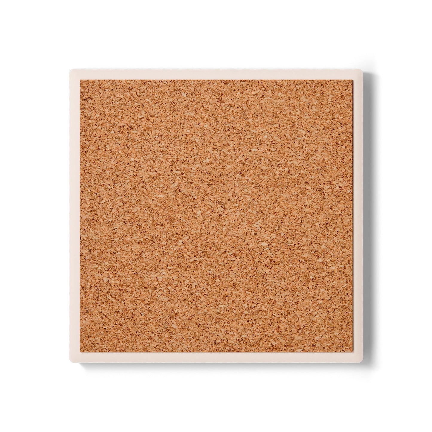 Mirror Work Ceramic Coaster (Square or Circle) - Blank Page White