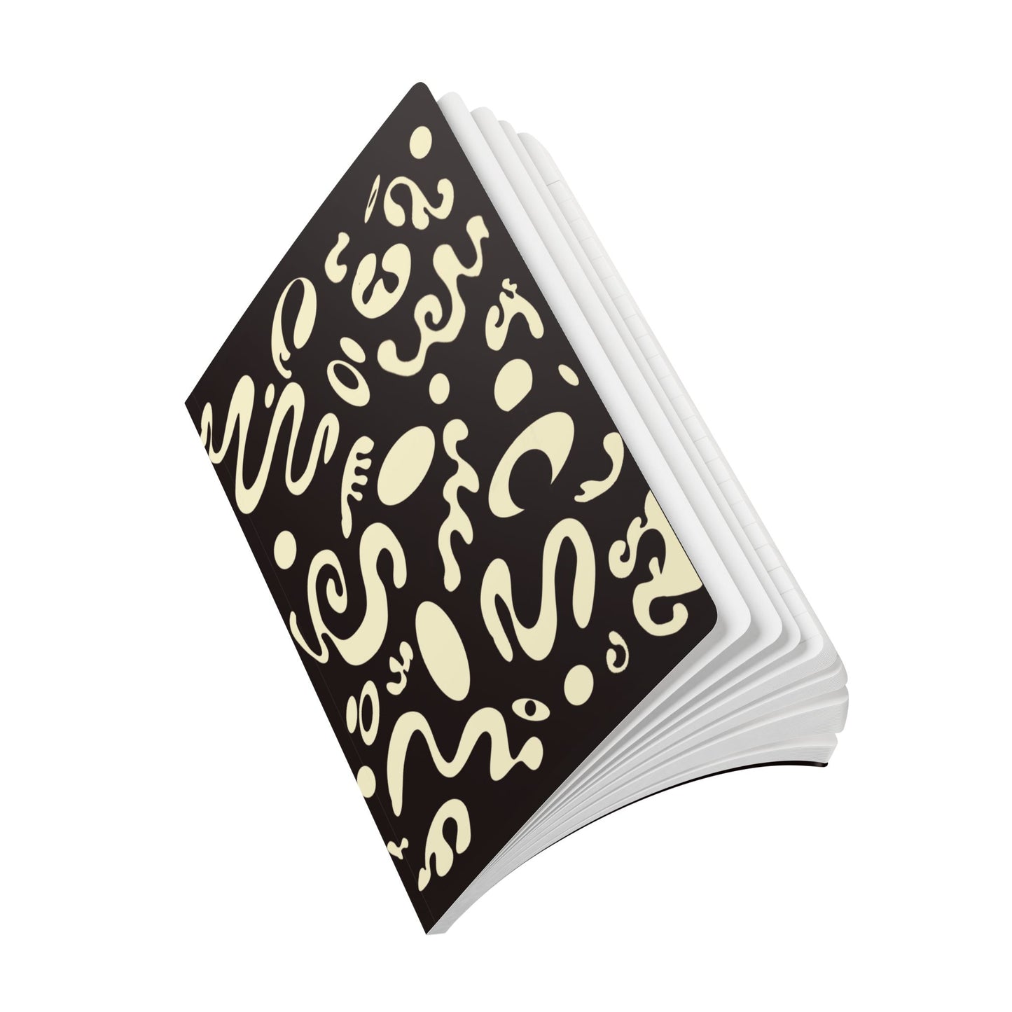 Pure Imagination Softcover Journal w Inside Prints + Tear-Off Pages (Ruled Line) - Smoke Signal Black