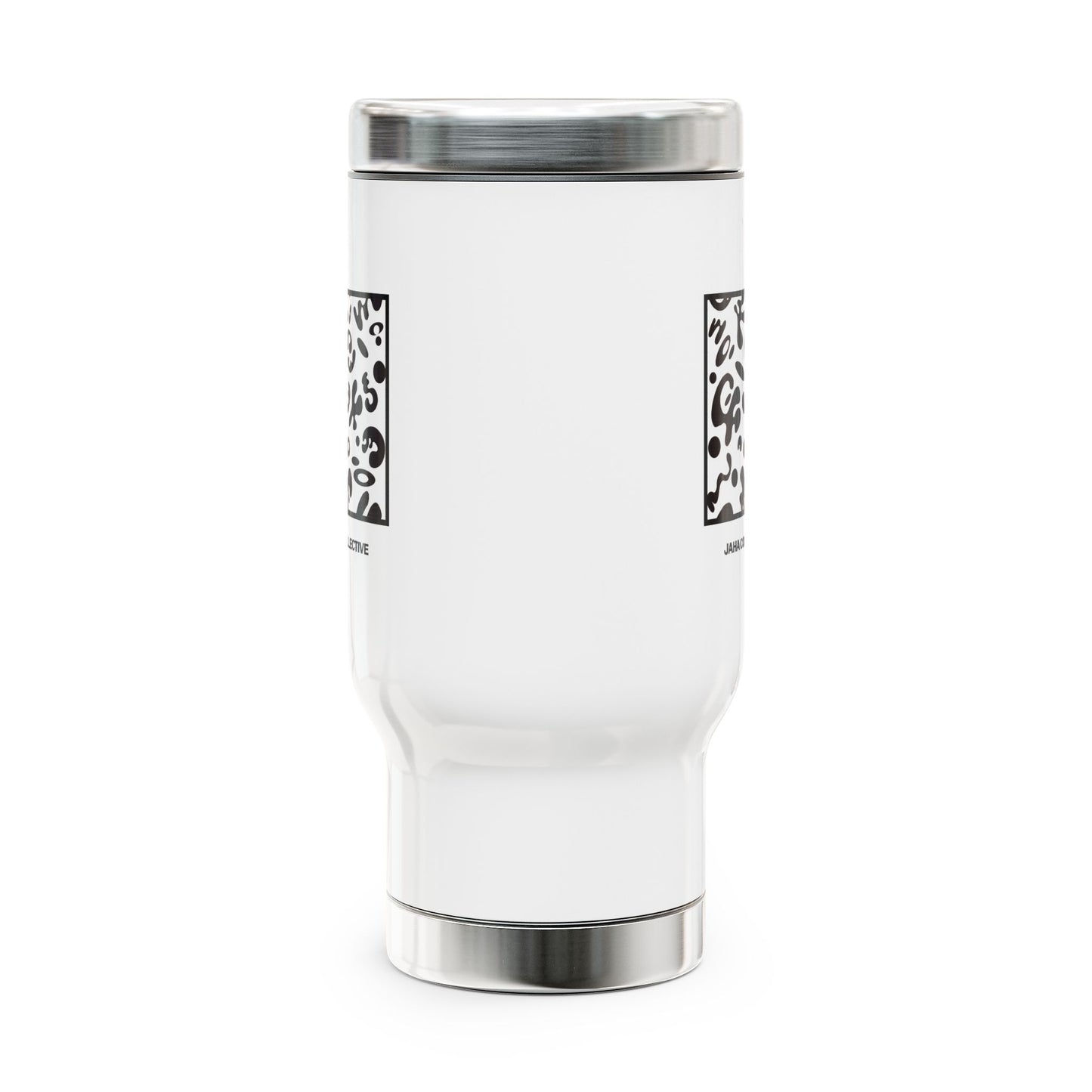 Adorn'd Minimalist Square Stainless Steel Travel Mug with Handle (14oz)