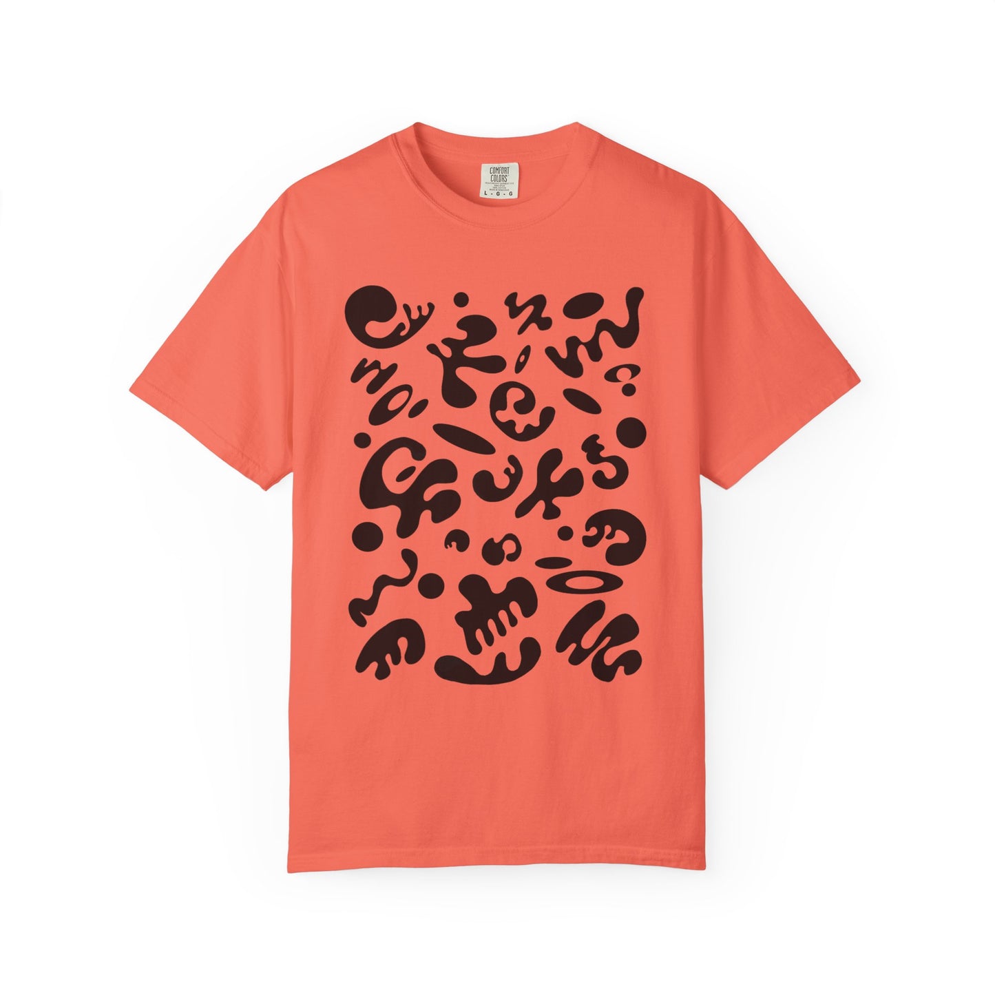 Pure Imagination Unisex Garment-Dyed T-Shirt (Warm Neutrals) - Smoke Signal Black Print