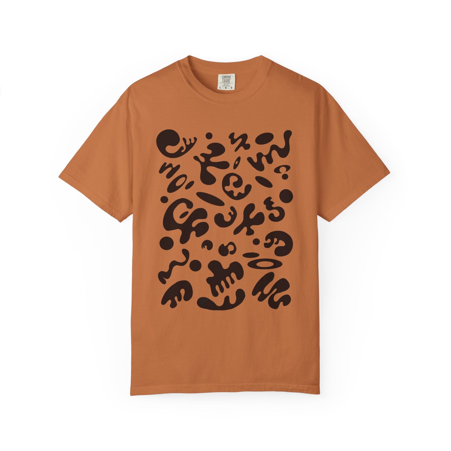 Pure Imagination Unisex Garment-Dyed T-Shirt (Warm Neutrals) - Smoke Signal Black Print