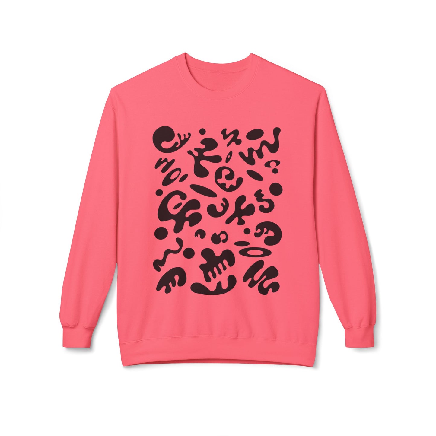 Pure Imagination Unisex Midweight Softstyle Fleece Crewneck Sweatshirt - Smoke Signal Black Print