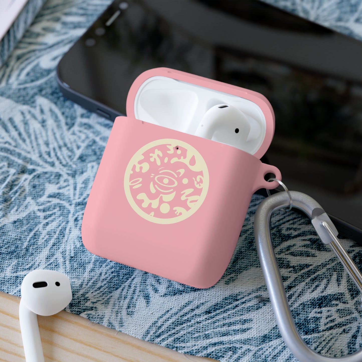 Adorn'd Logo Hard Plastic Airpods Case Cover- Blank Page White