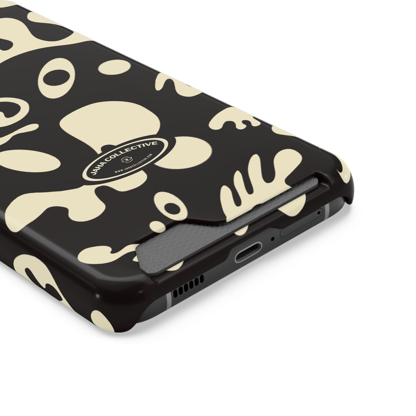 Pure Imagination Phone Case w Card Holder - Smoke Signal Black