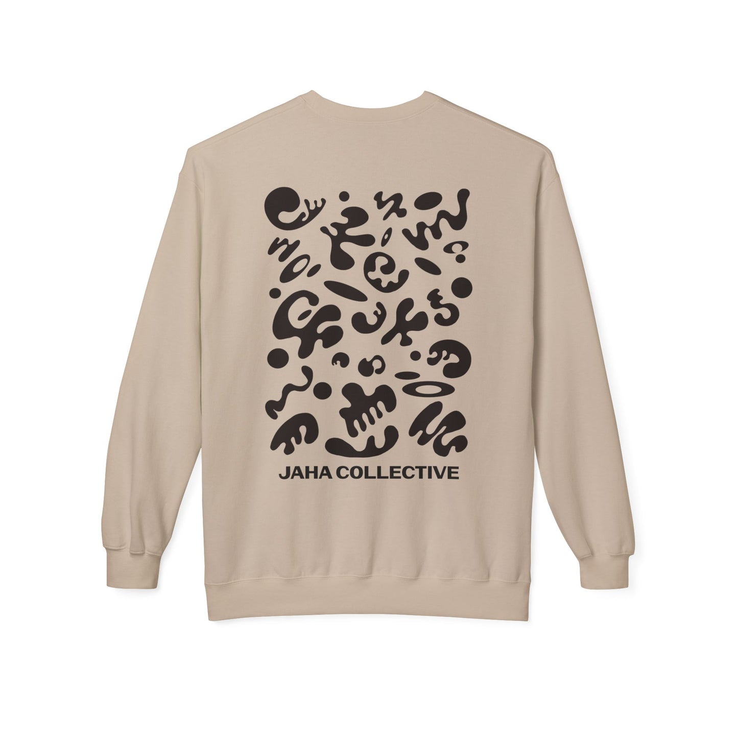 Pure Imagination Unisex Midweight Softstyle Fleece Crewneck Sweatshirt - Smoke Signal Black Print
