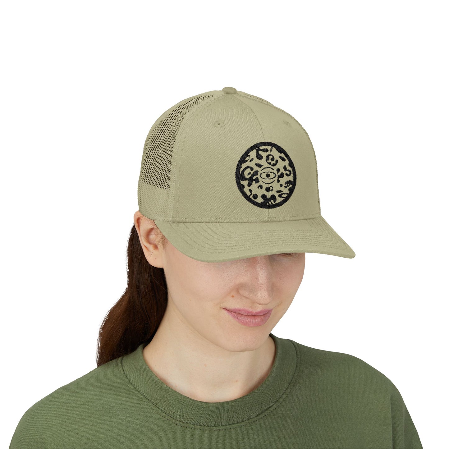 Adorn'd Logo Embroidered Retro Trucker Hat - Smoke Signal Black