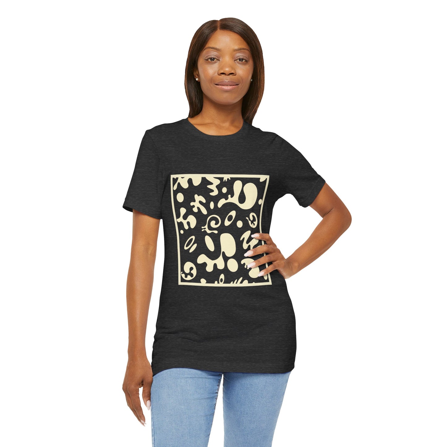 Adorn'd Unisex Jersey Short Sleeve Tee - Blank Page White Print