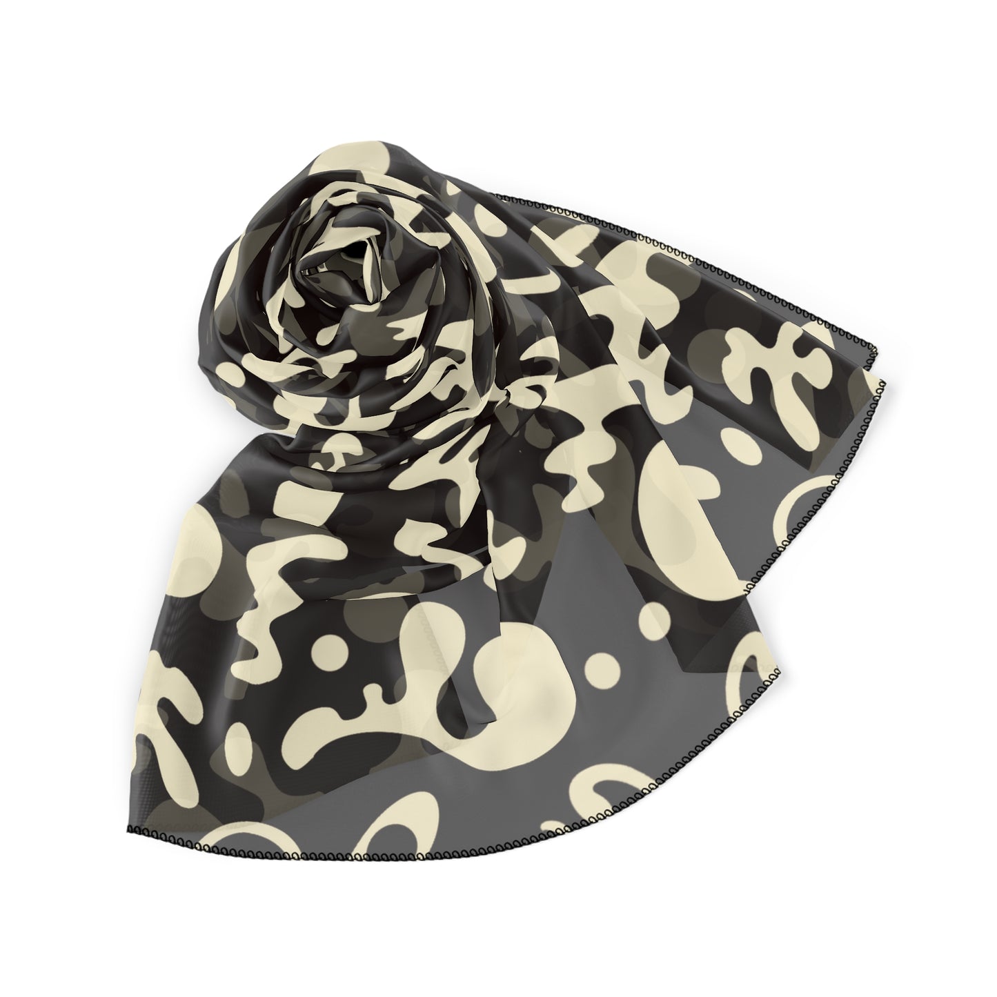Adorn'd Poly Scarf - Smoke Signal Black