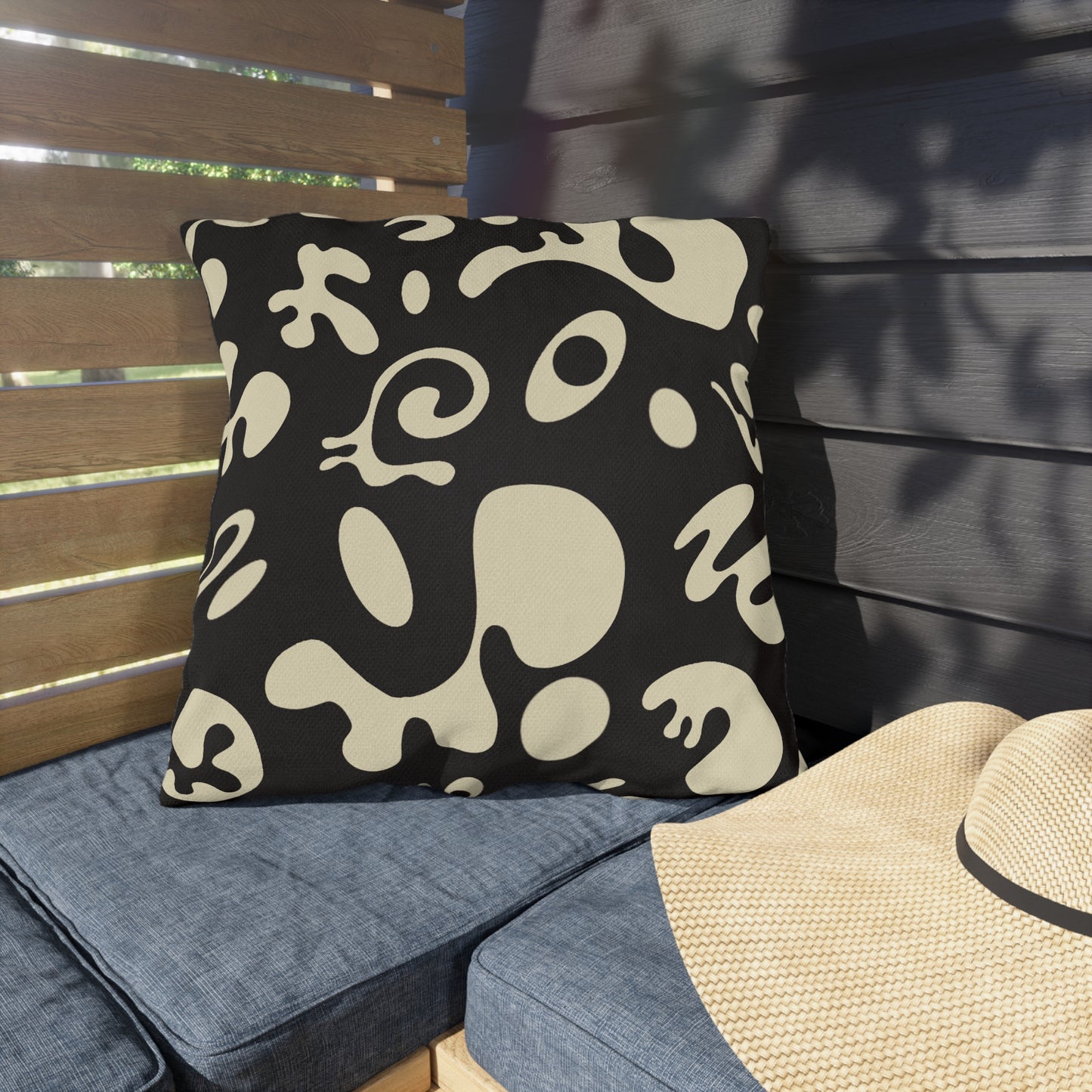 Pure Imagination Outdoor Pillows - Smoke Signal Black