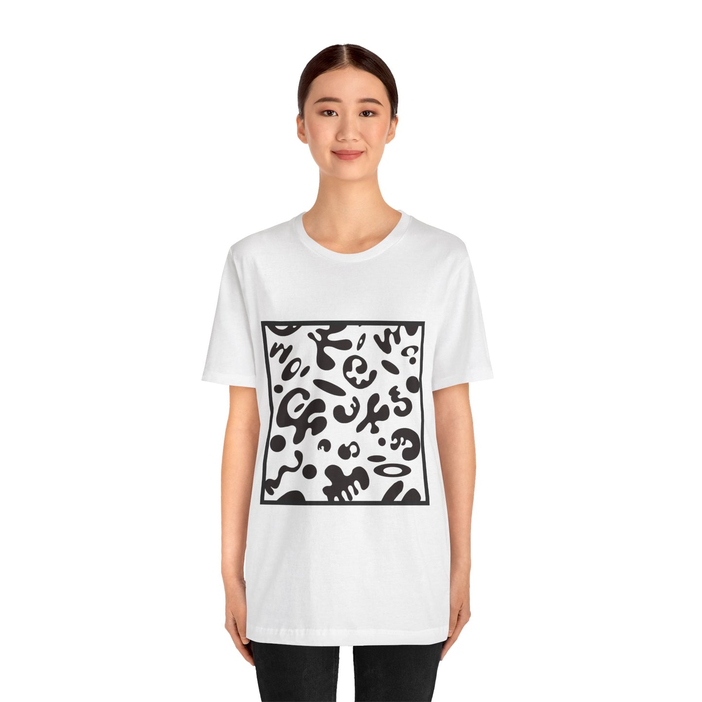 Adorn'd Unisex Jersey Short Sleeve Tee - Smoke Signal Black Print