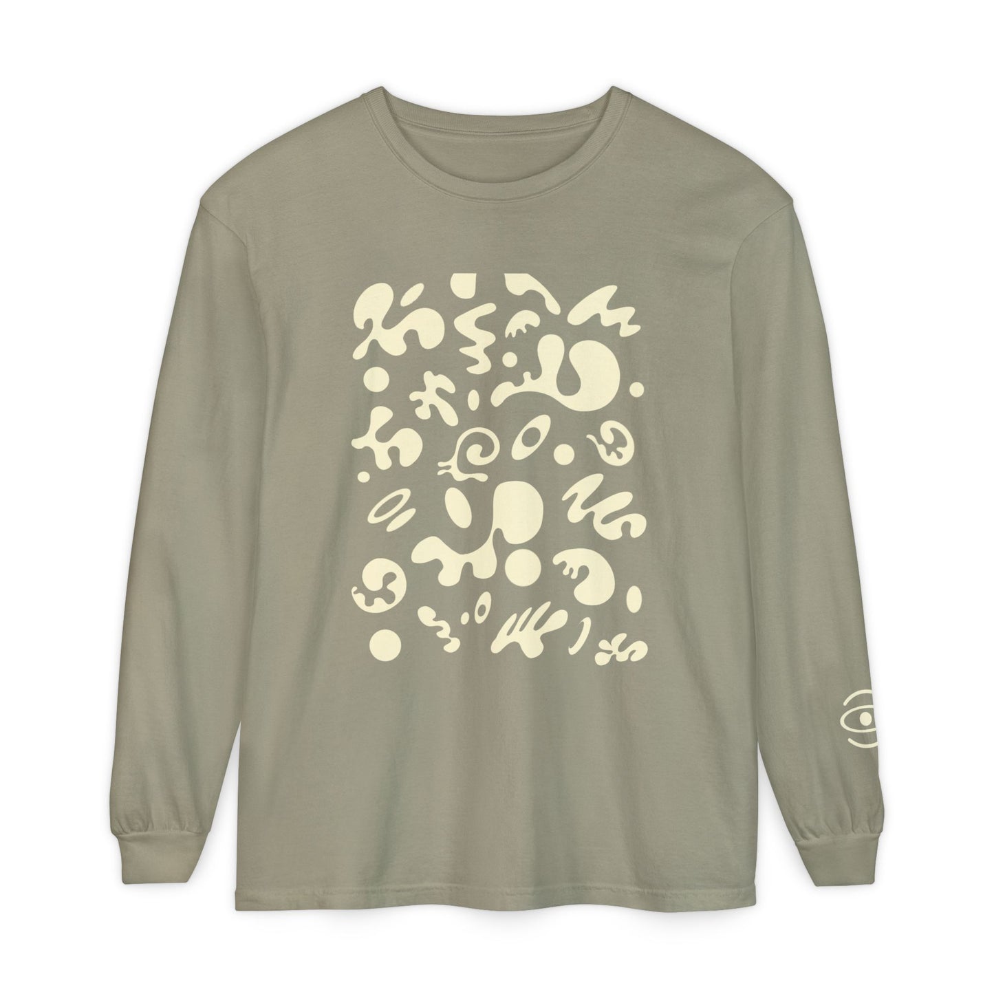 Pure Imagination Unisex Garment-Dyed Long Sleeve T-Shirt - Blank Page White Print