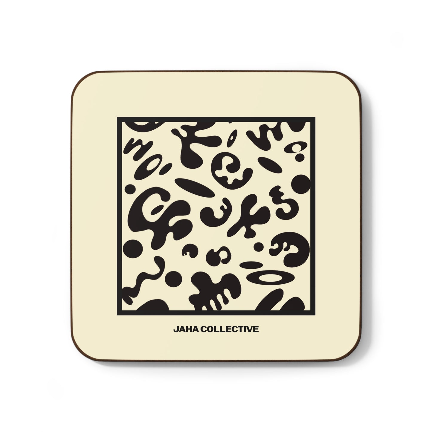 Adorn'd Minimalist Square Hardboard Coaster - Blank Page White