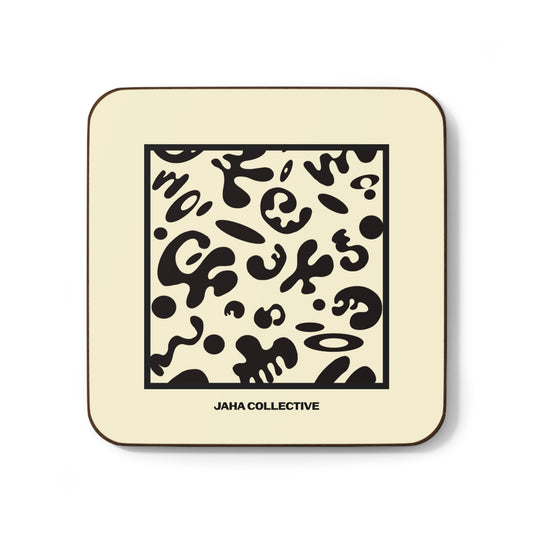 Adorn'd Minimalist Square Hardboard Coaster - Blank Page White
