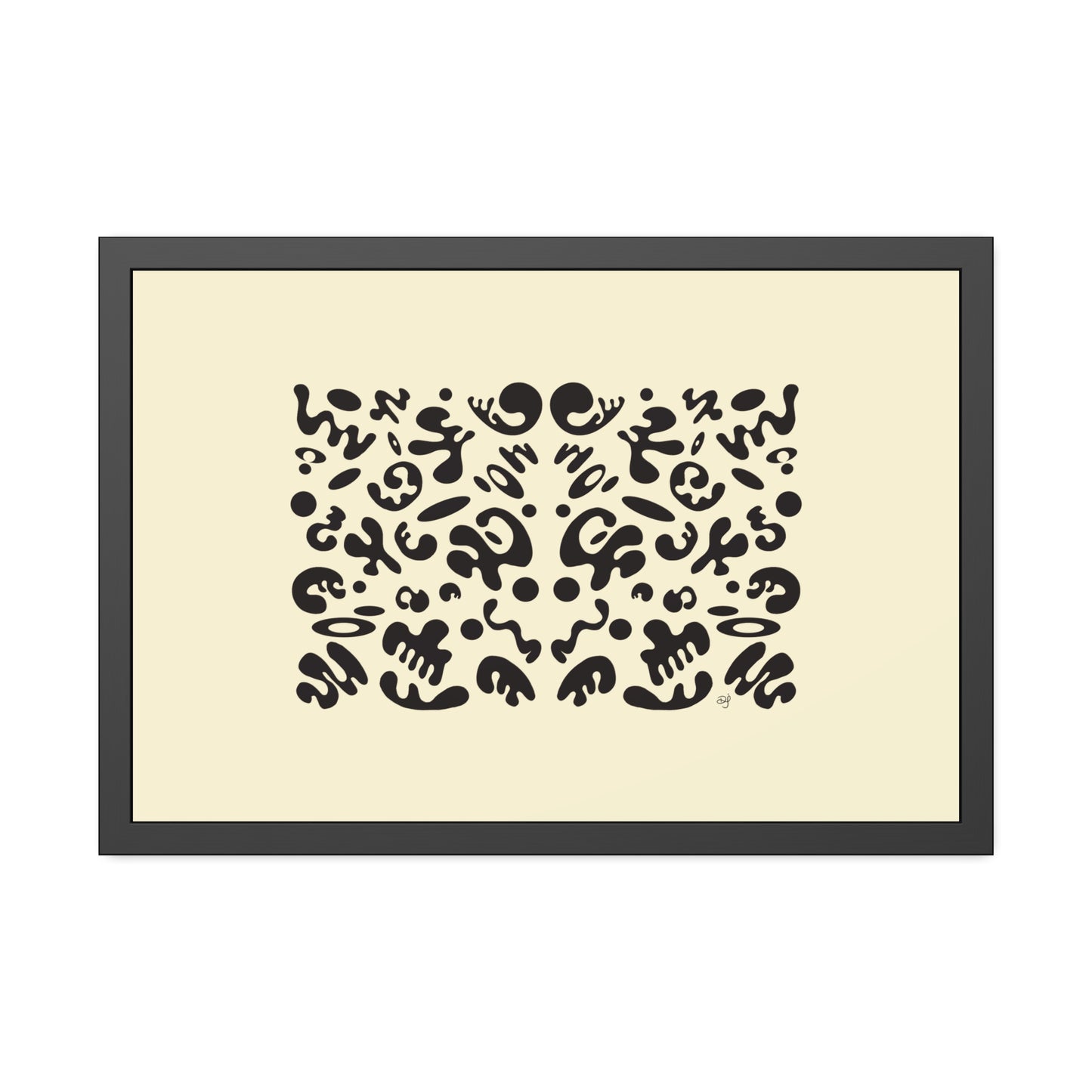 Mirror Work Framed Rolled Poster - Blank Page