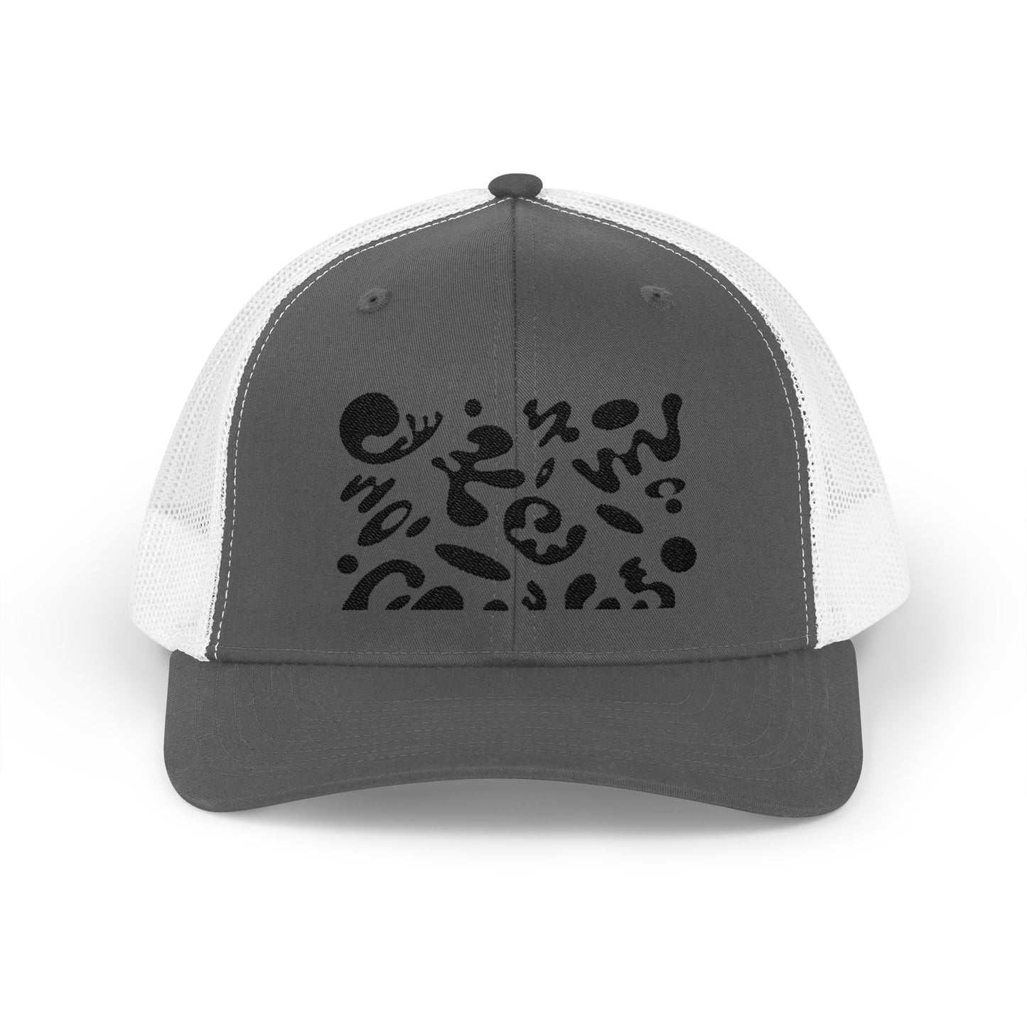 Pure Imagination Embroidered Retro Trucker Hat - Smoke Signal Black