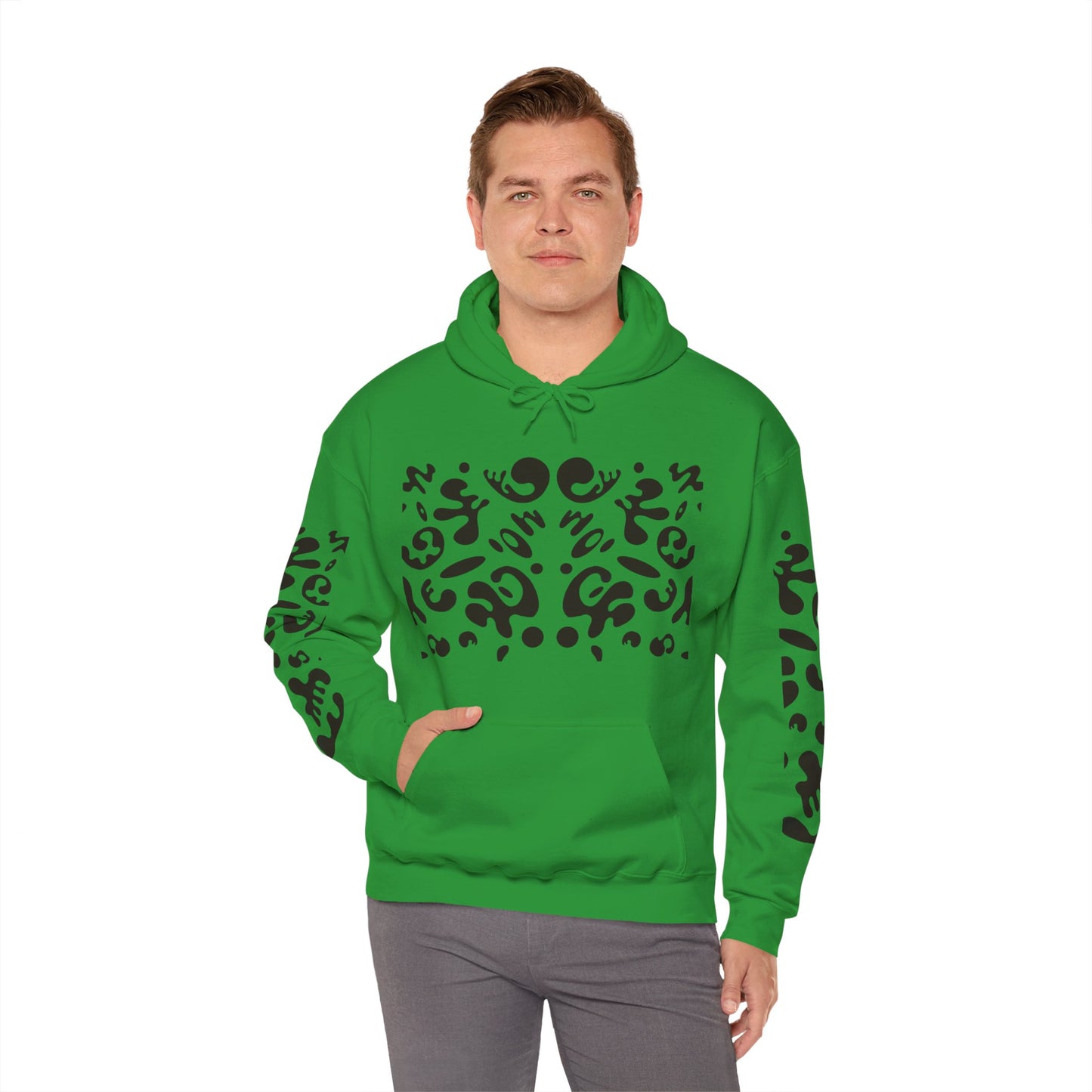 Mirror Work Unisex Heavy Blend™ Hooded Sweatshirt - Smoke Signal Black Print