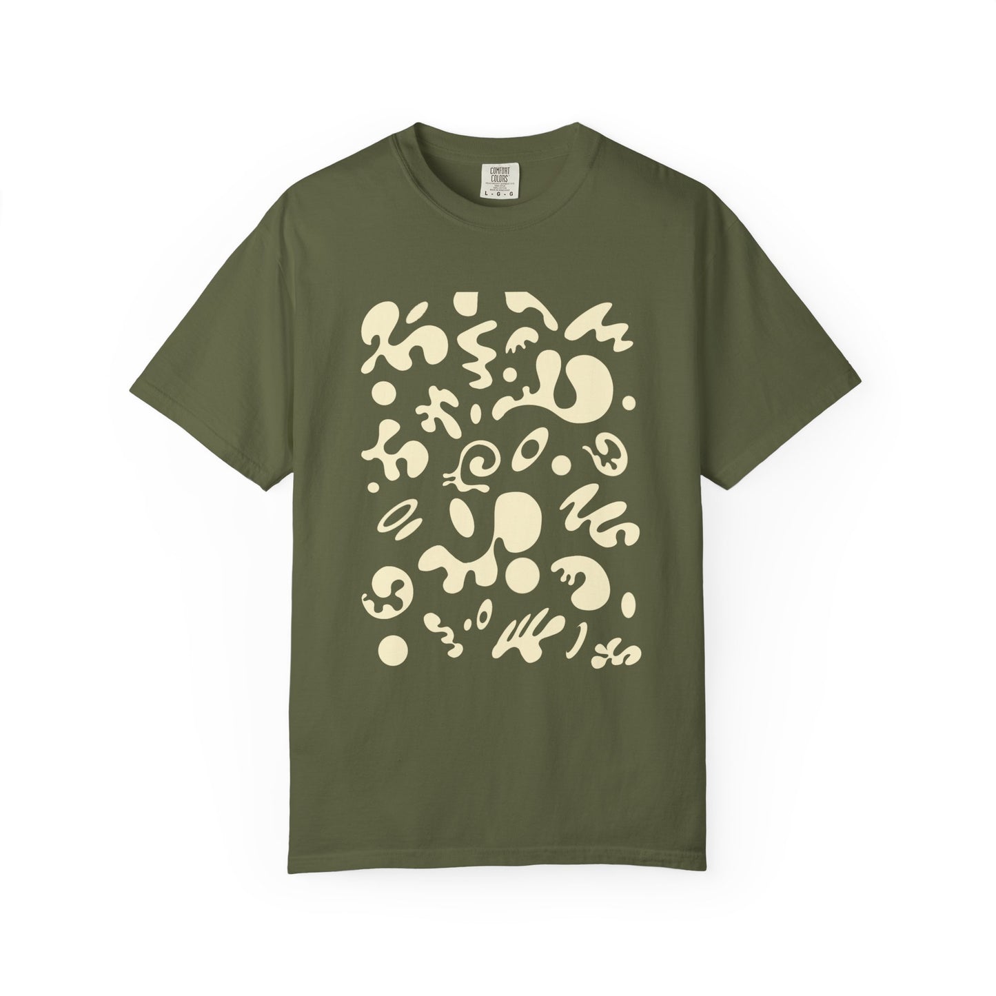 Pure Imagination Unisex Garment-Dyed T-Shirt (Cool Neutrals) - Blank Page White Print