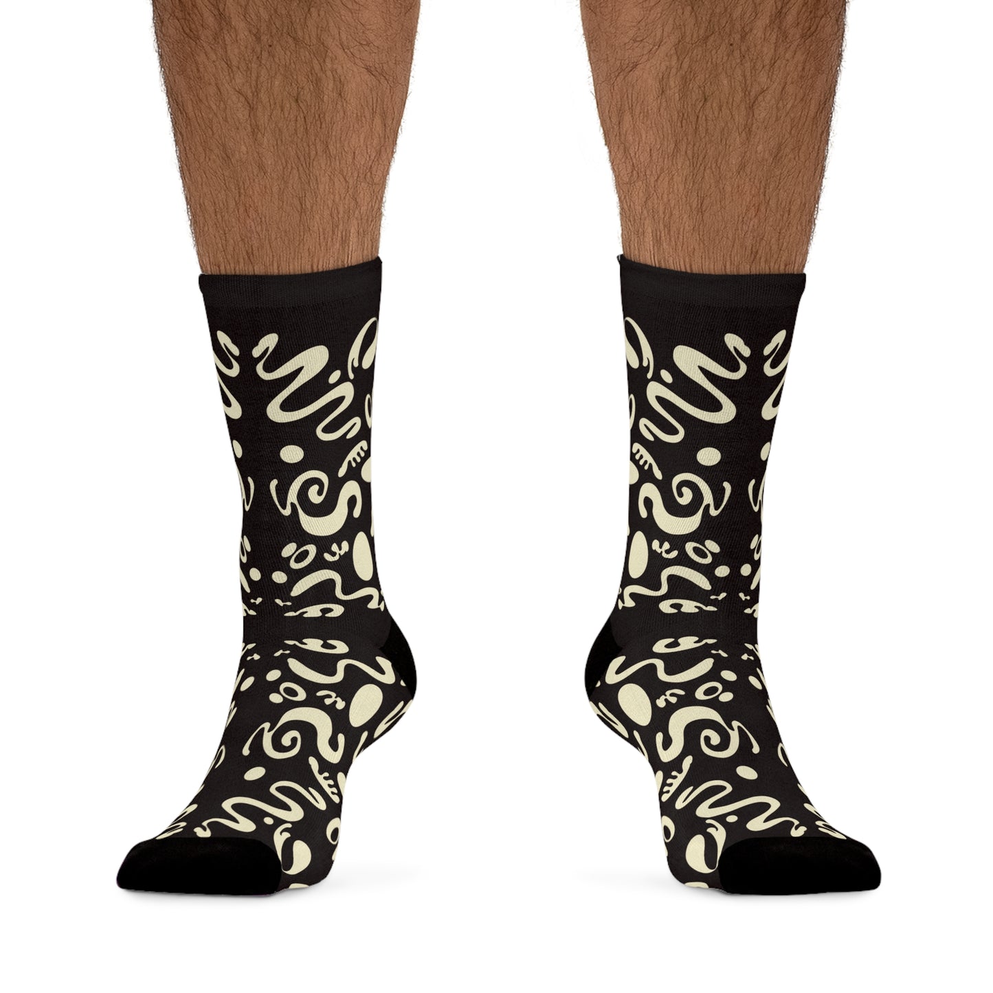 Mirror Work Minimalist Eco-Friendly Socks - Smoke Signal Black