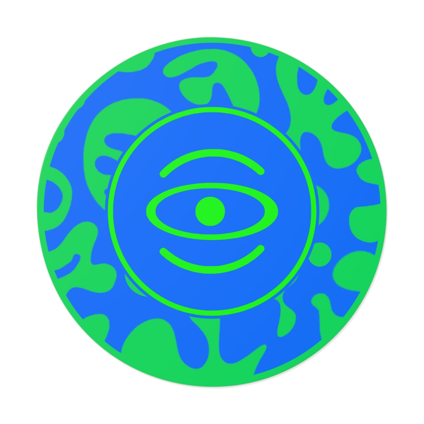 Adorn'd Logo Round Vinyl Stickers - Tide Pool