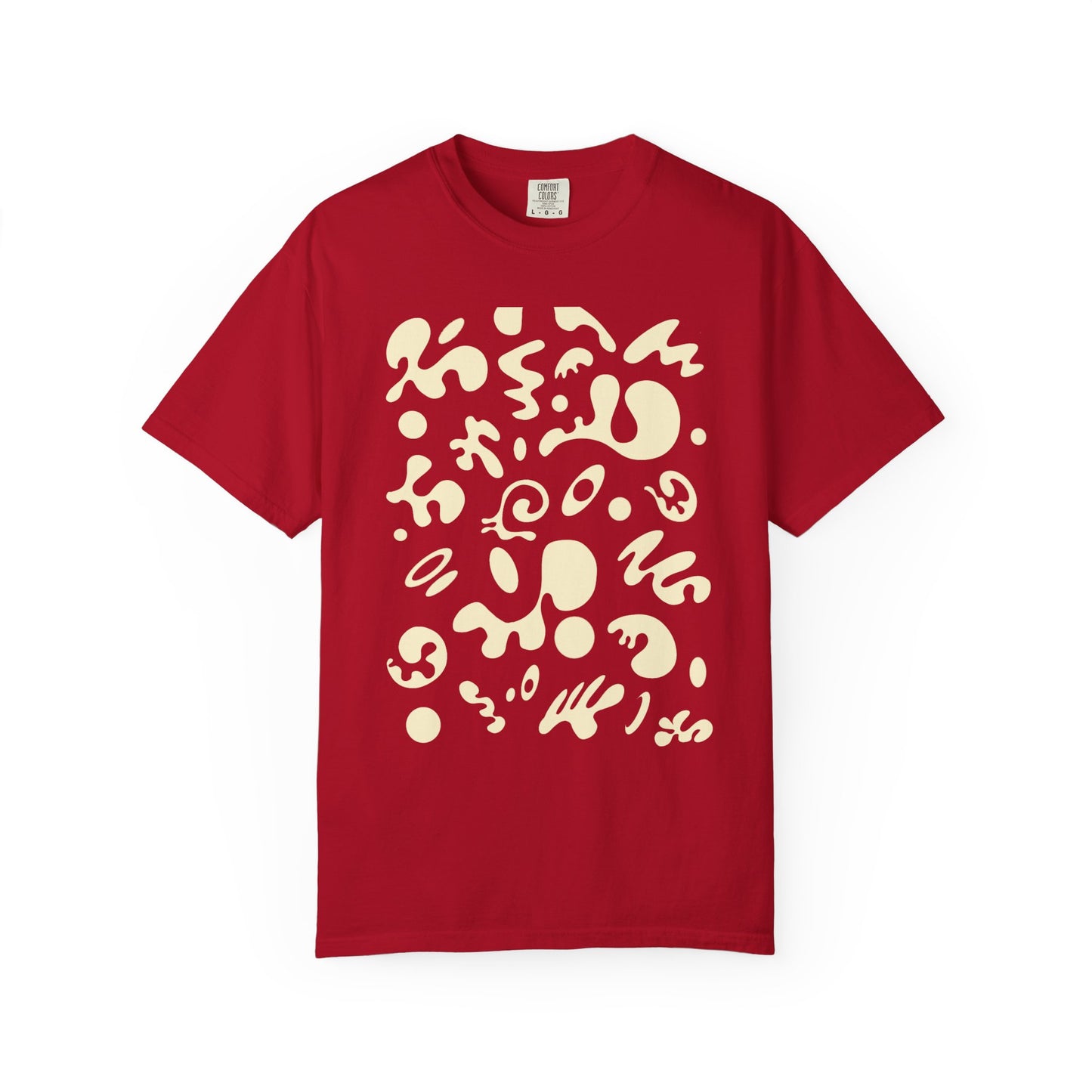 Pure Imagination Unisex Garment Dyed T-Shirt (Warm Neutrals) - Blank Page White Print