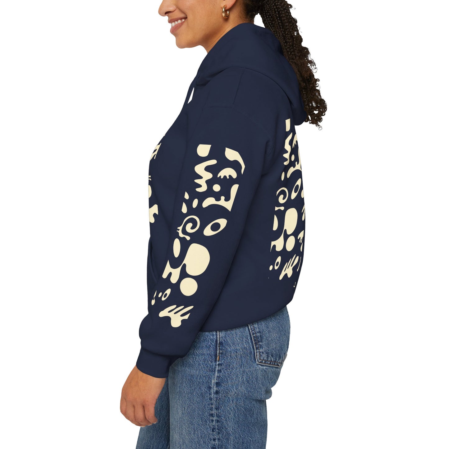 Mirror Work Unisex Heavy Blend™ Hooded Sweatshirt - Blank Page White Print