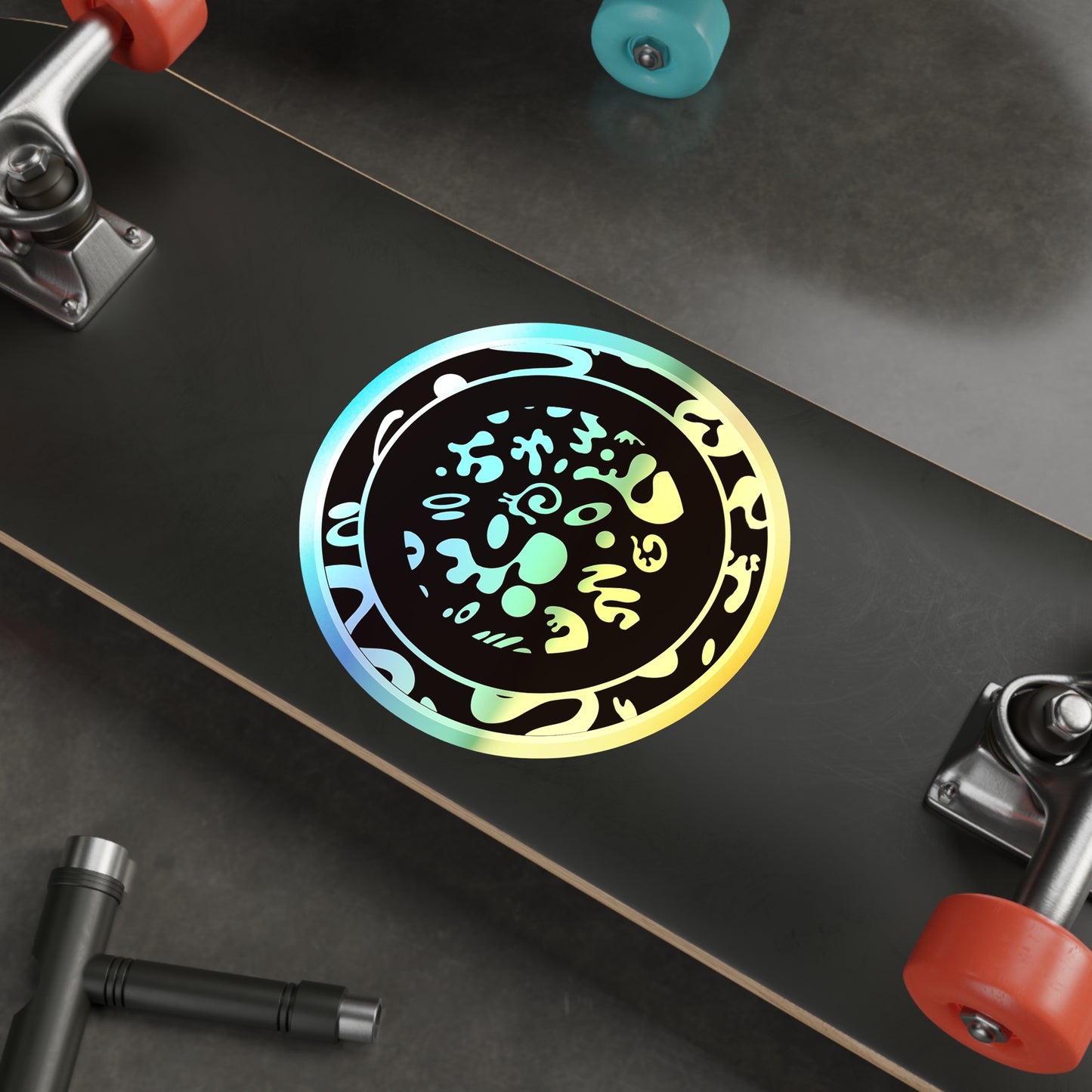 Adorn'd Holographic Die Cut Stickers - Smoke Signal Black
