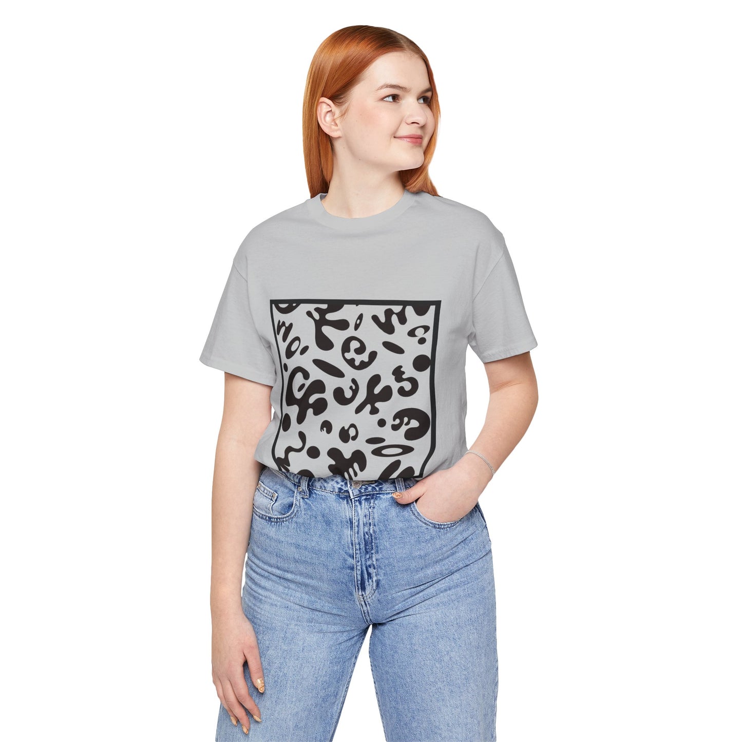 Adorn'd Unisex Jersey Short Sleeve Tee - Smoke Signal Black Print