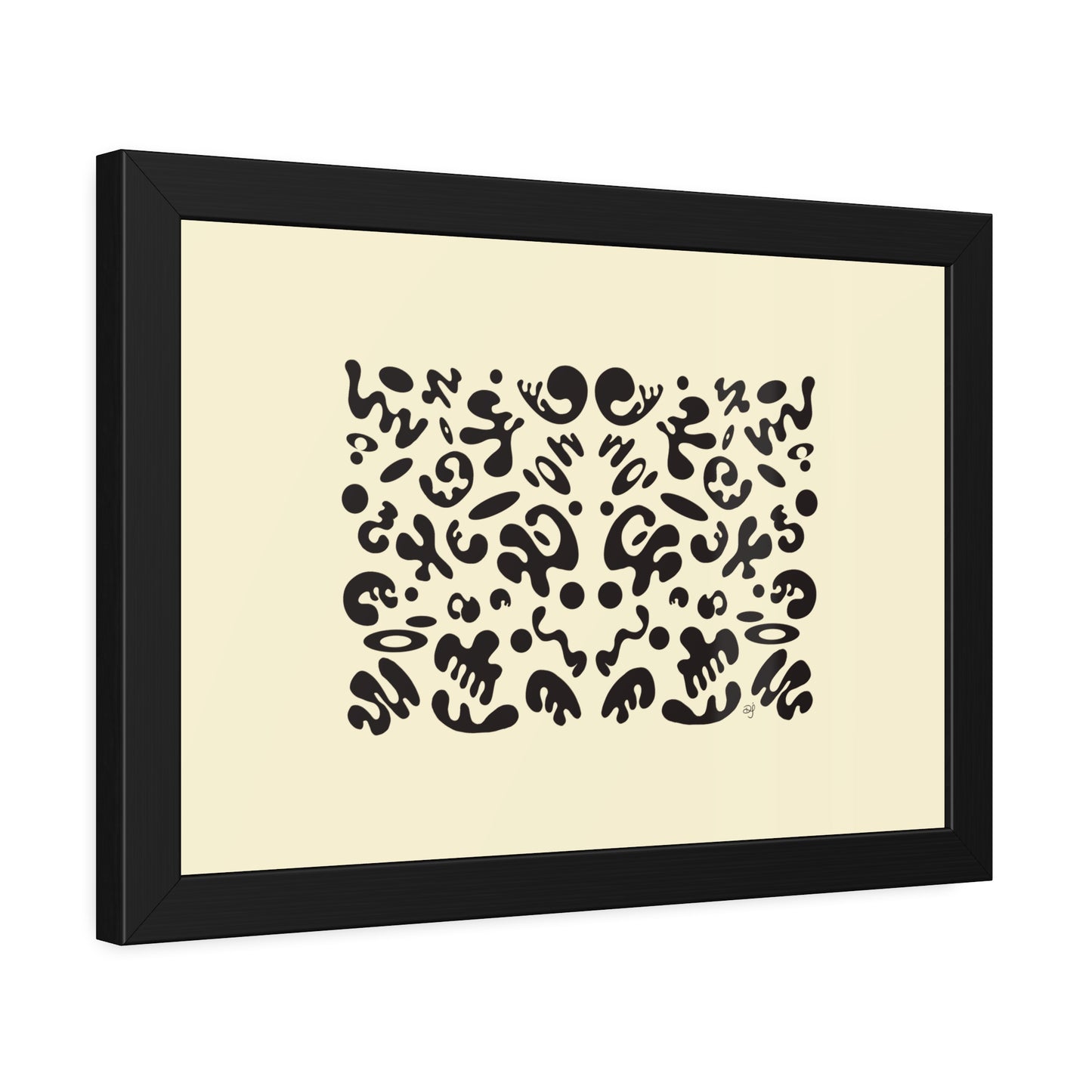 Mirror Work Framed Rolled Poster - Blank Page