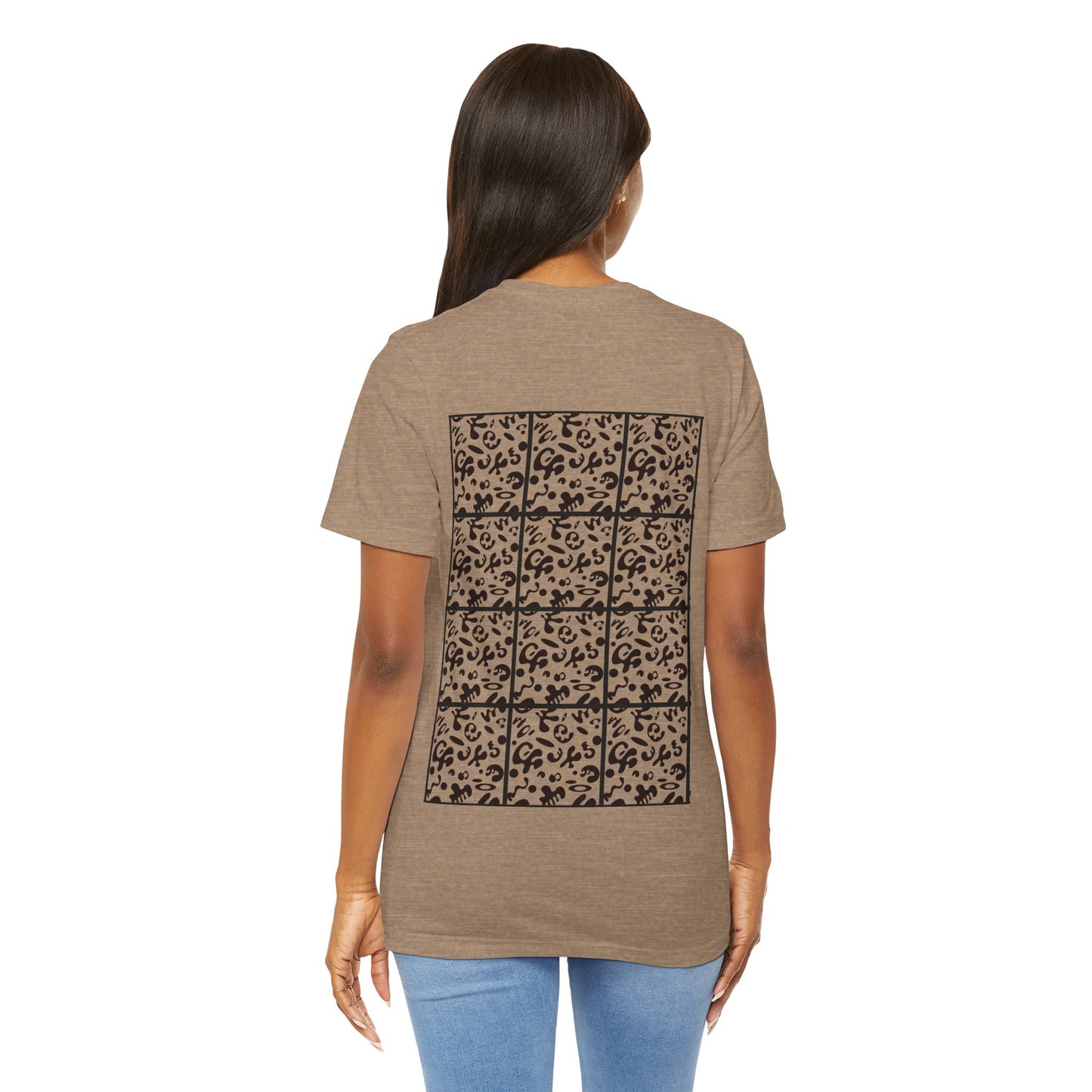 Adorn'd Unisex Jersey Short Sleeve Tee - Smoke Signal Black Print